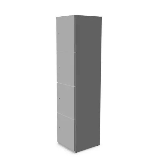 Tour 4 cases LOK 40x175 sans fente et clés, argent