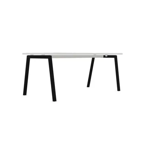 Bureau rectangulaire 180x80 Blanc / piét. anthracite BANGKOK