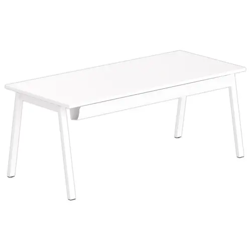 Bureau rectangulaire 180x80 Blanc / piét. Blanc BANGKOK