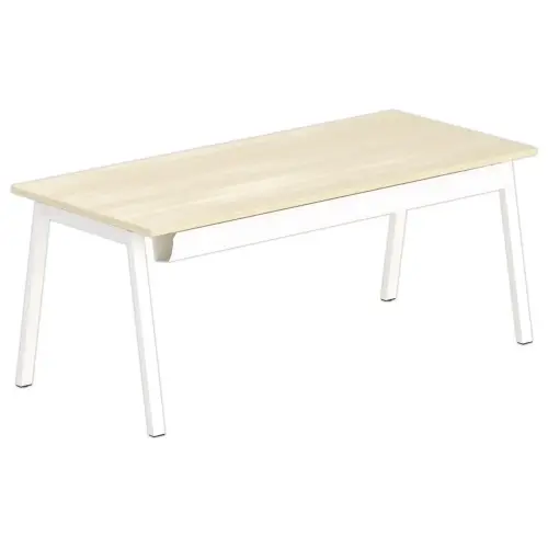 Bureau rectangulaire 180x80 Acacia Clair / piét. blanc BANGKOK
