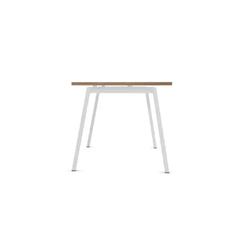Bureau rectangulaire 180x80 Noyer / pi&eacute;t. Blanc BANGKOK 