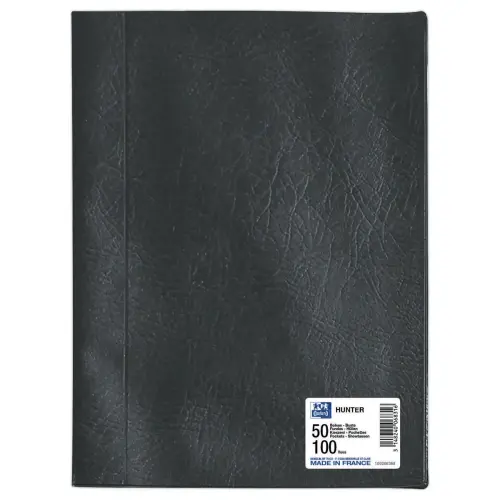 Protège-documents - Hunter - 50 pochettes - noir - OXFORD