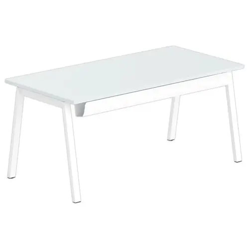 Bureau rectangulaire 160x80 Gris/ piét. Blanc BANGKOK