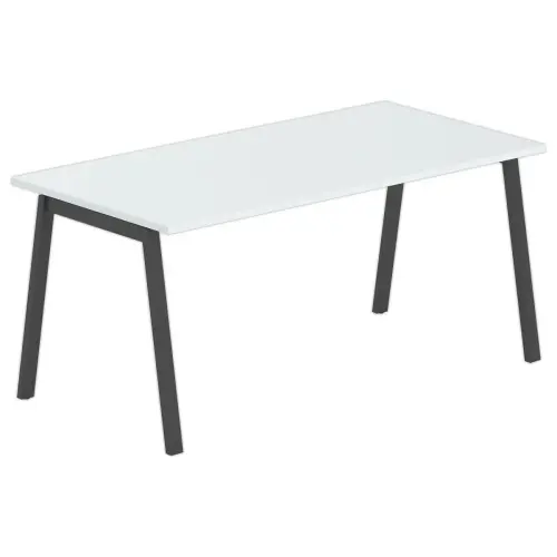 Bureau rectangulaire 160x80 Gris / piét. Anthracite BANGKOK