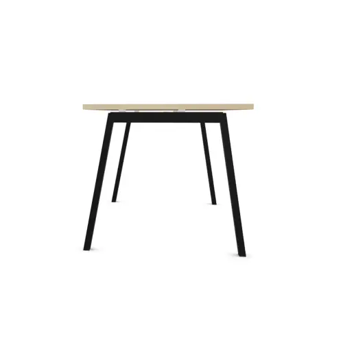 Bureau rectangulaire 160x80 Acacia clair / piét. Anthracite BANGKOK