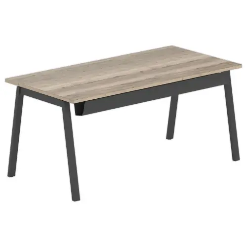 Bureau rectangulaire 160x80 Chêne veiné / piét. Anthracite BANGKOK