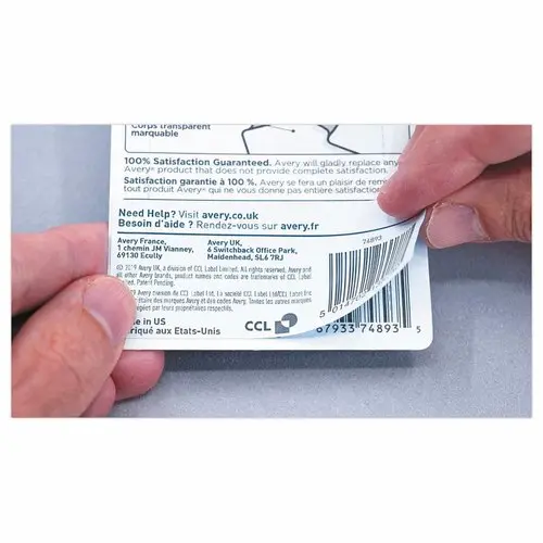 Étiquettes de masquage laser AVERY 199,6x 289,1 mm 25f x 25 étiquettes
