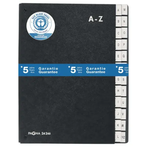 Trieur alphabétique Pagna - 24 compartiments - noir - DURABLE