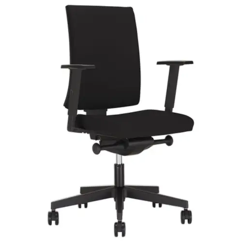 Siège Navigo synchrone - tissu coque noir accotoirs 2D montés