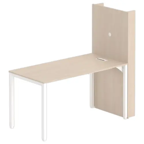 Table Multimédia 200 x 100 cm acacia /blanc