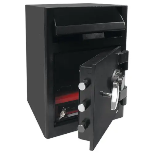 Coffre de d&eacute;p&ocirc;t avec serrure &agrave; combinaison m&eacute;canique 17 L 
