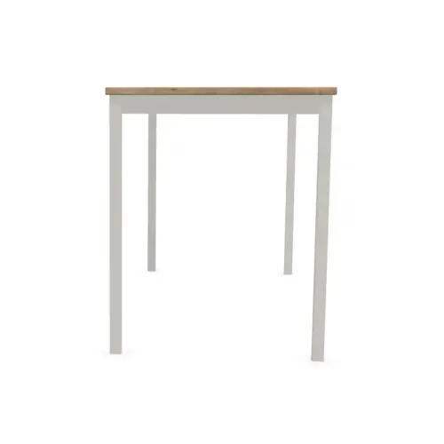 Table modulaire rectangulaire 120 x 60 chêne veiné / alu