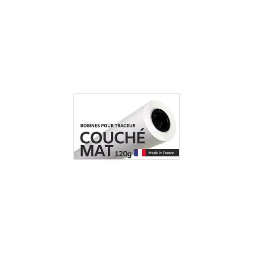 Rouleau de papier couch&eacute; mat  0,914  X45 m - 120g 