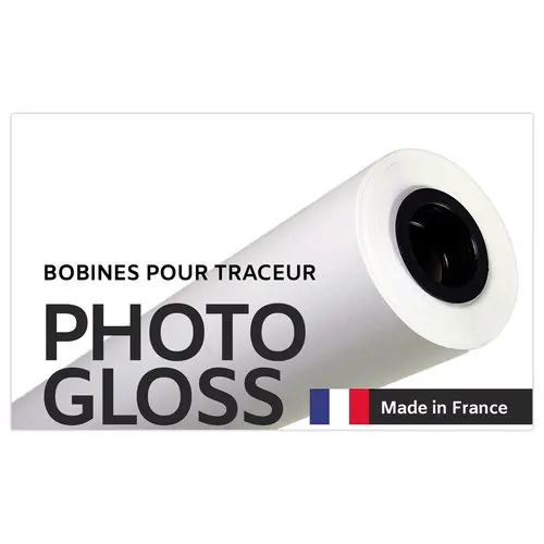 Rouleau de papier couché brillant 0,914 X 30 m - 190g