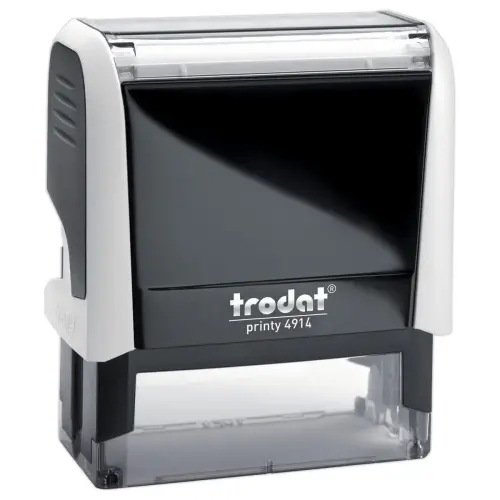 Timbre personnalisable Printy 4914 - Boitier blanc - Encre noire - 64 x 26 mm - 6 lignes max.