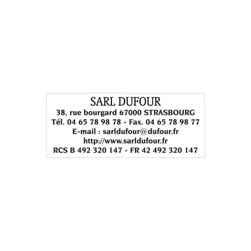 Timbre personnalisable Printy 4914 - Boitier blanc - Encre noire - 64 x 26 mm - 6 lignes max.