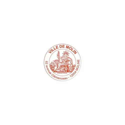 Timbre Printy personnalisable 4630 - Boîtier rouge - Encre rouge - Ø30 mm - 6 lignes max.