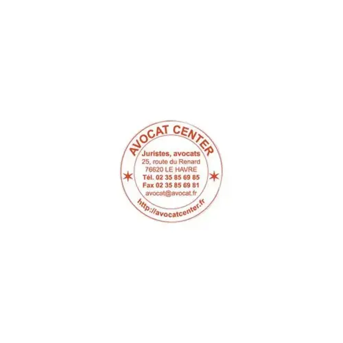 Timbre Printy personnalisable 4630 - Boîtier rouge - Encre rouge - Ø30 mm - 6 lignes max.