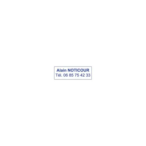 Tampon personnalisable Printy 4910 - Encre bleue - 2 lignes maxi