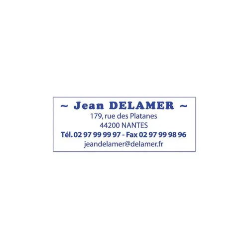 Timbre personnalisable Printy 4913 - Encre bleue - 6 lignes max - TRODAT 