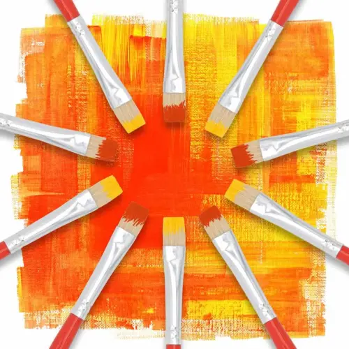 Brosse plate n°10 - OZ - en soie - peinture acrylique et à l'huile