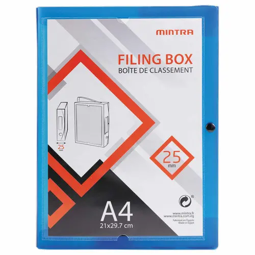 Boîte valisette personnalisable en polypropylène A4 - Dos 2,5 cm