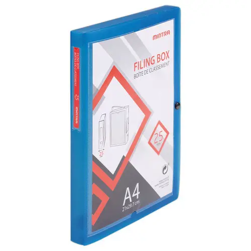 Boîte valisette personnalisable en polypropylène A4 - Dos 2,5 cm