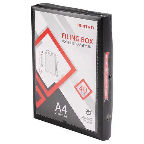 Boîte valisette personnalisable en polypropylène A4 - Dos 4 cm