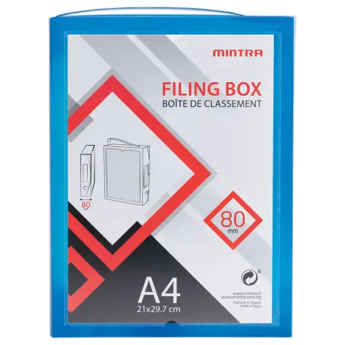 Boîte valisette personnalisable en polypropylène A4 - Dos 8 cm