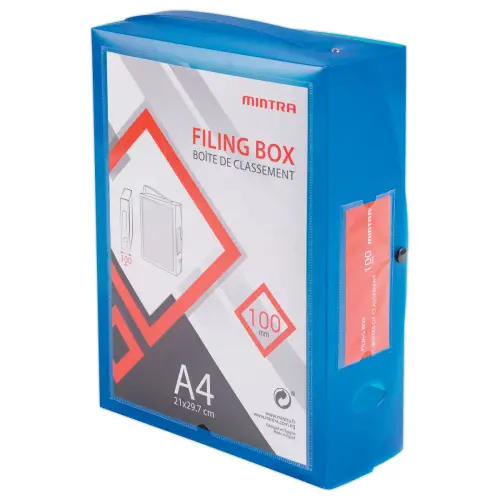 Boîte valisette personnalisable en polypropylène A4 - Dos 10 cm