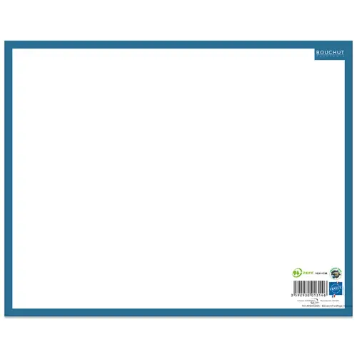Ardoise effaçable à sec - BOUCHUT - 1 face unie - 1 face 5 x 5 - 21 x 26,5 cm