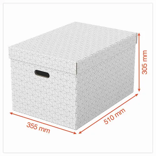 3 Boîtes de rangement Home taille L - Blanc - ESSELTE