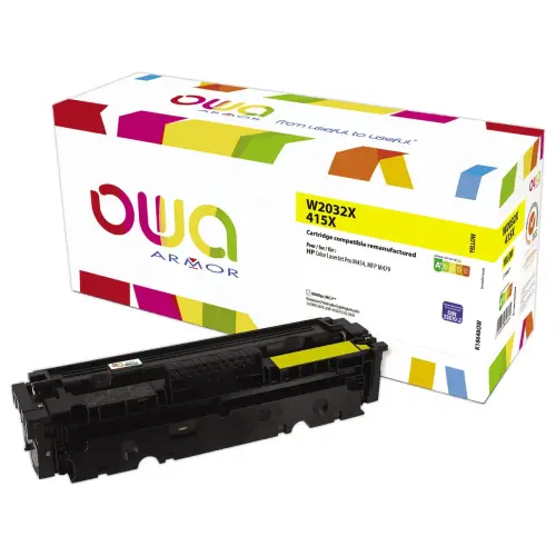Toner éq. HP W2032X - Haute capacité - Jaune - OWA