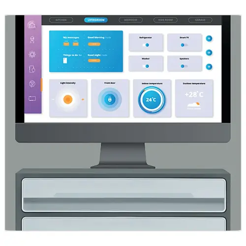 Module 2 tiroirs MOOVUP Secure Agile CEP Dim : 37x27,5 H14,6 cm gris