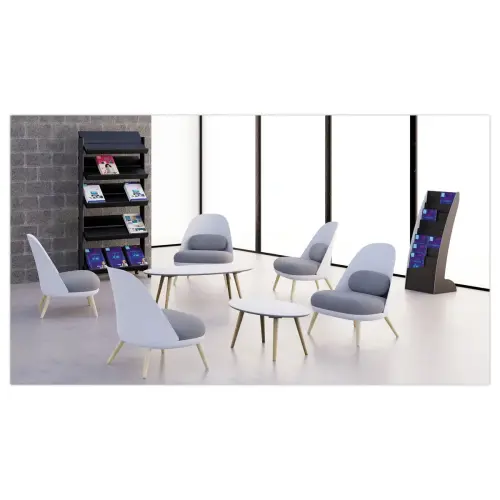 Table basse ovale laquée blanc L 85cm