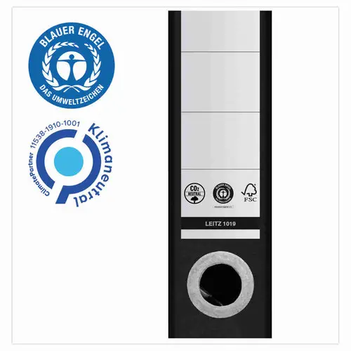 Classeurs à levier 180° recyclé A4 - Dos 5 cm - Noir - LEITZ