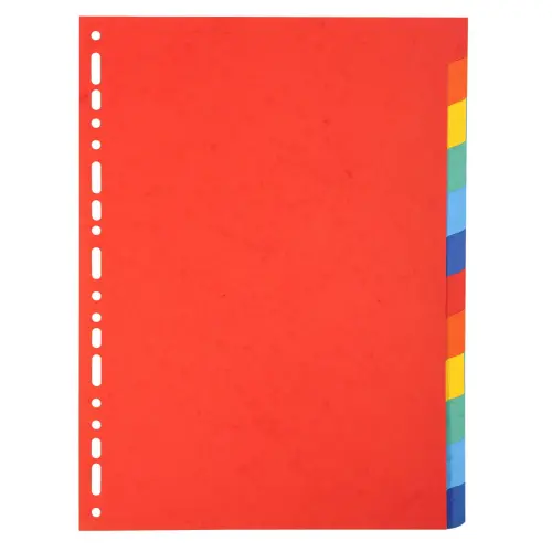 Jeu d'intercalaires - Carte recyclée 3/10e - A4 - 12 touches - Exacompta
