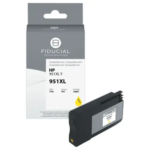 Cartouche d'encre remanufacturée éq. HP 951XL - Haute capacité - Jaune
