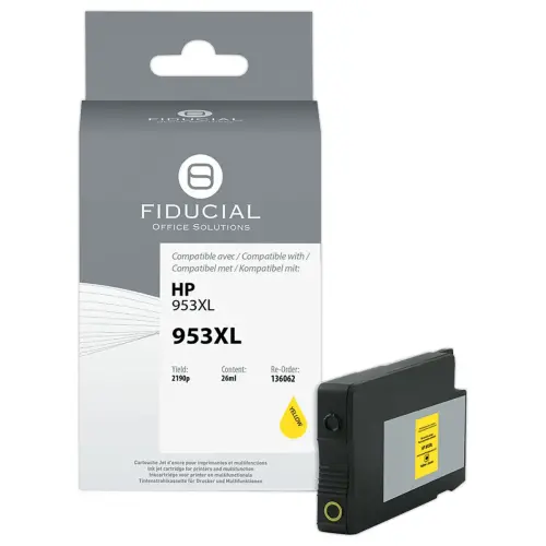 Cartouche d'encre remanufacturée éq. HP 953XL - Haute capacité - Jaune