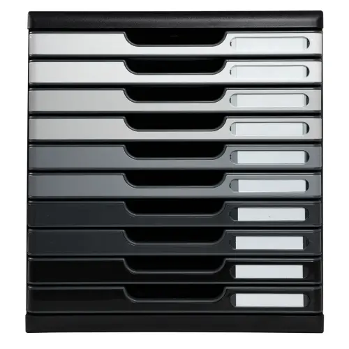 Module de classement 10 tiroirs Moduloglossy- Nuances de gris - EXACOMPTA 