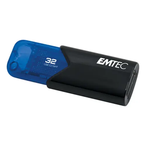 Cl&eacute; USB 3.2 Click Easy Gen1 -  32 Go - Bleu - Emtec 