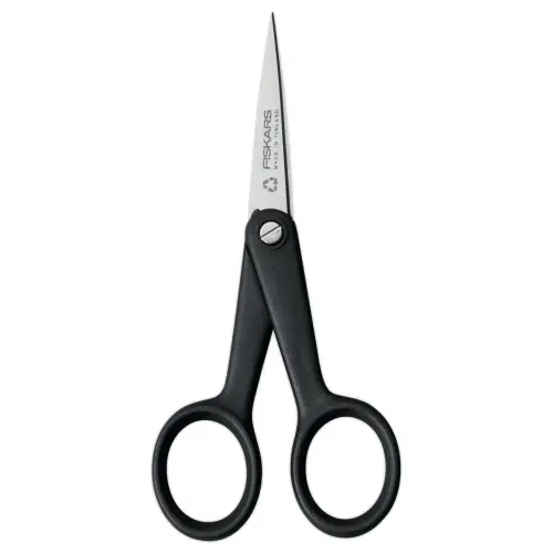 Ciseaux FISKARS ambidextres 13 cm bouts pointus recylc&eacute;s / recyclables 