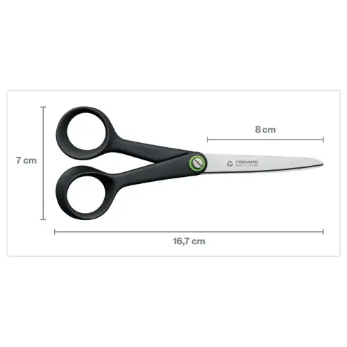Ciseaux FISKARS ambidextres 17 cm recyclés / recyclables 100%
