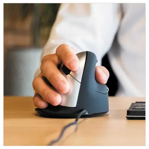 R-Go HE Souris ergonomique verticale filaire droitier modèle grand