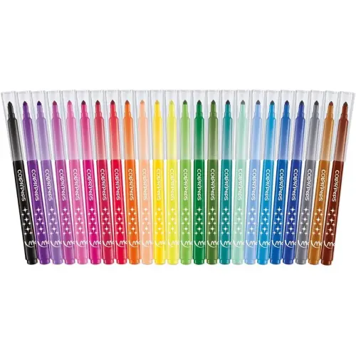 Feutre de coloriage MAPED COLORPEPS pointe moyenne - encre lavable - coloris assortis - lot de 24