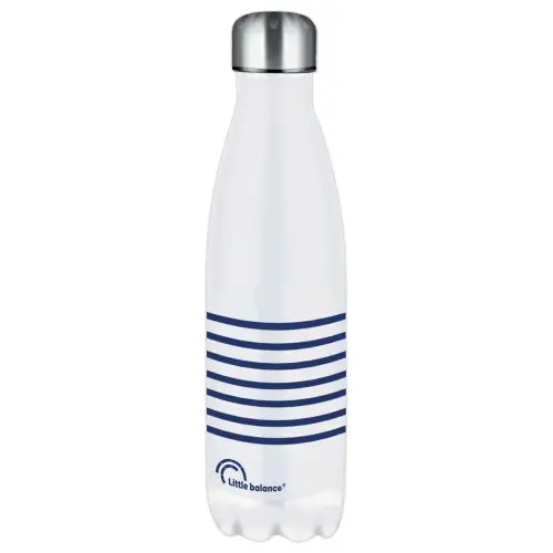 Bouteille isotherme inox 50 cl, coloris rayé bleu