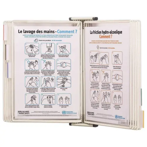 Support mural 10 poches INOX Stérifold-Blanc