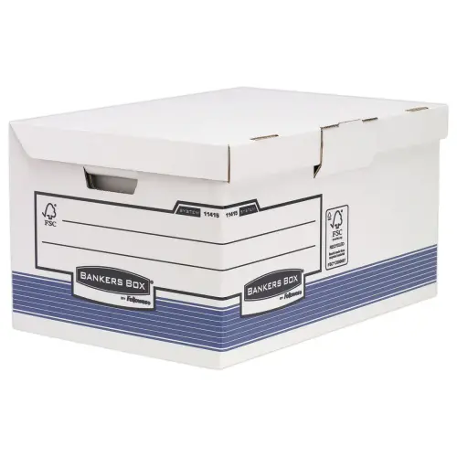 10 Containers pour boîtes archives BANKER'S BOX montage automatique- Bleu