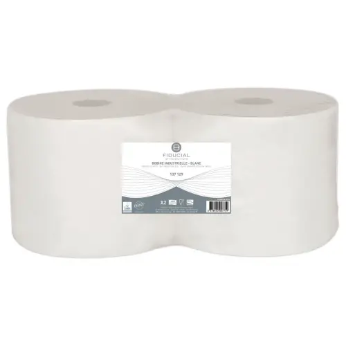 2 Bobines industrielles d'essuie-tout - Double &eacute;paisseur - FIDUCIAL OFFICE SOLUTIONS 