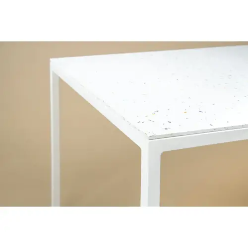 Table rectangulaire 140x90 cm MAHAUT décore FLOREAL recyclée